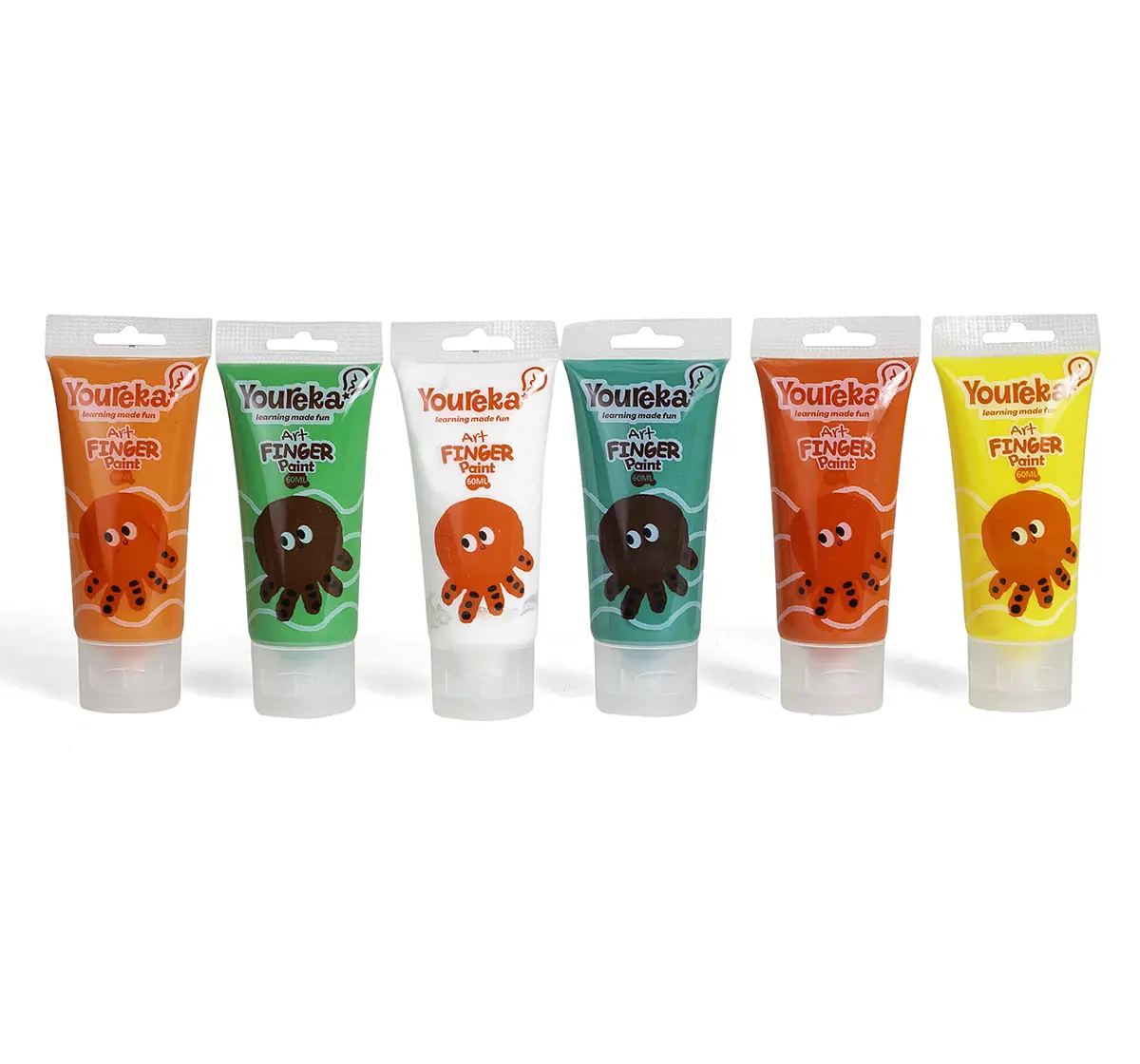 Youreka Washable Finger Paints, Art & Craft Kits for Kids, Pack of 12, 3Y+