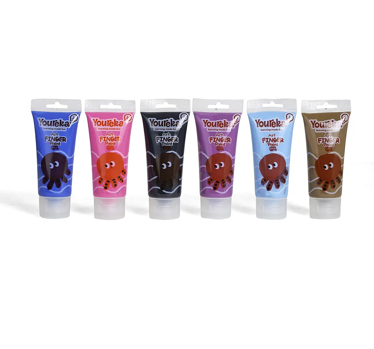Youreka Washable Finger Paints, Art & Craft Kits for Kids, Pack of 12, 3Y+