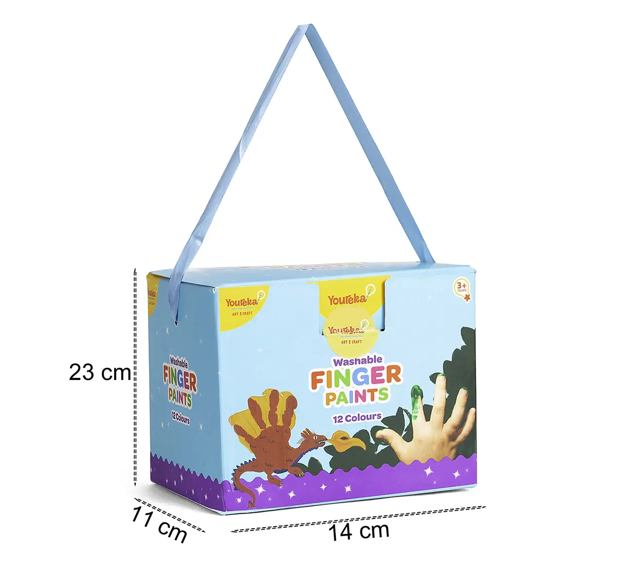 Youreka Washable Finger Paints, Art & Craft Kits for Kids, Pack of 12, 3Y+