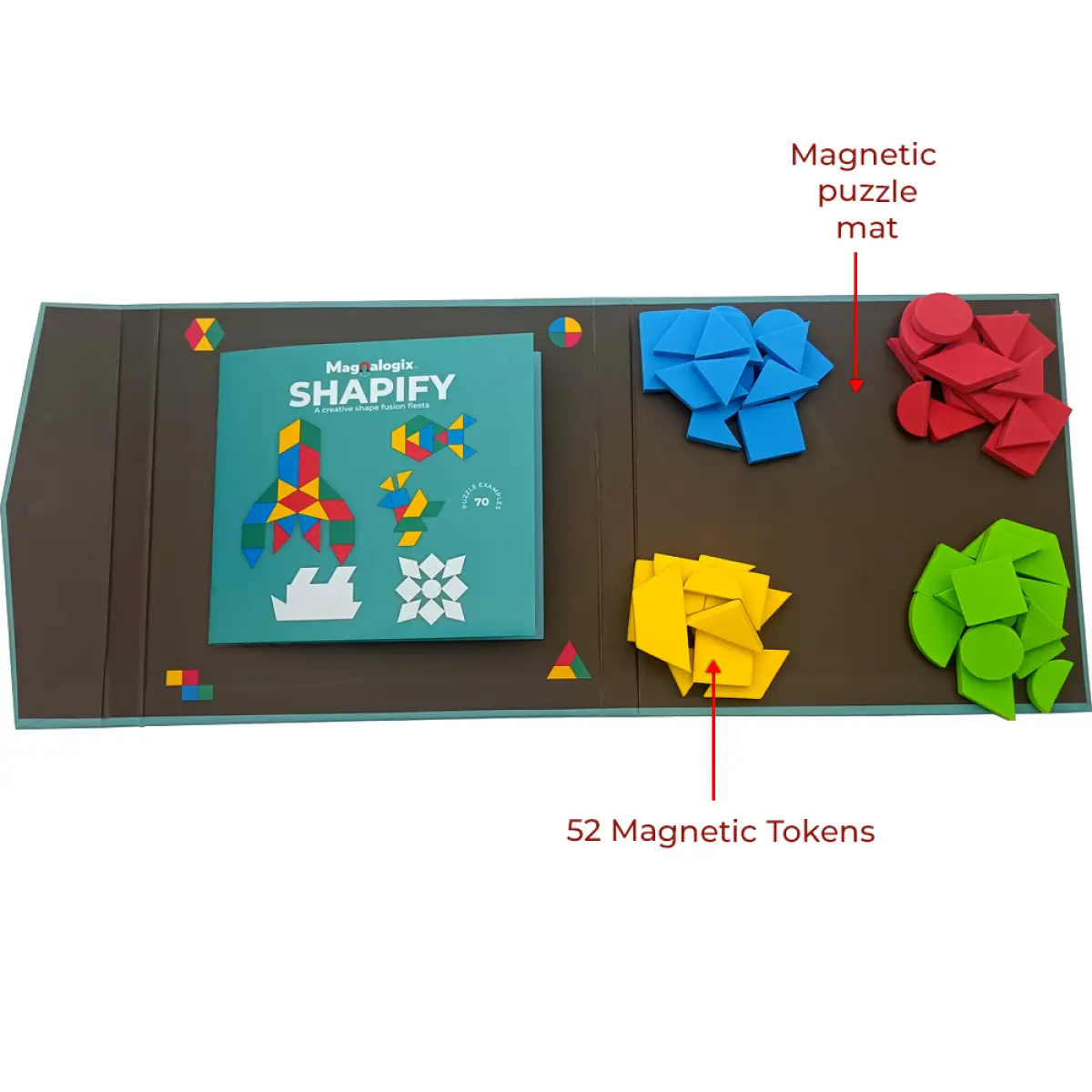 Toykraftt Magnalogix Magnetic Educational Game Multicolour, 4Y+