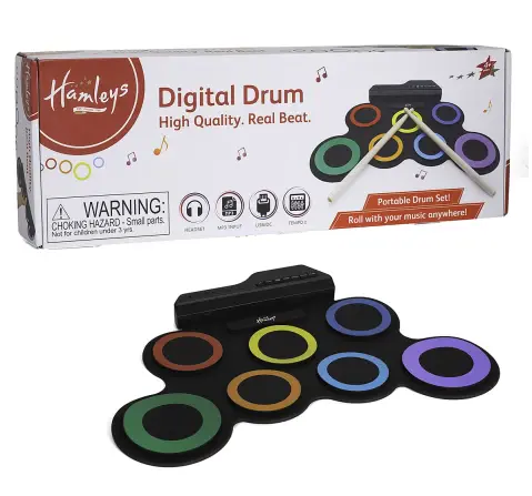 Hamleys Digital Portable Drum Set with Headset, 3Y+