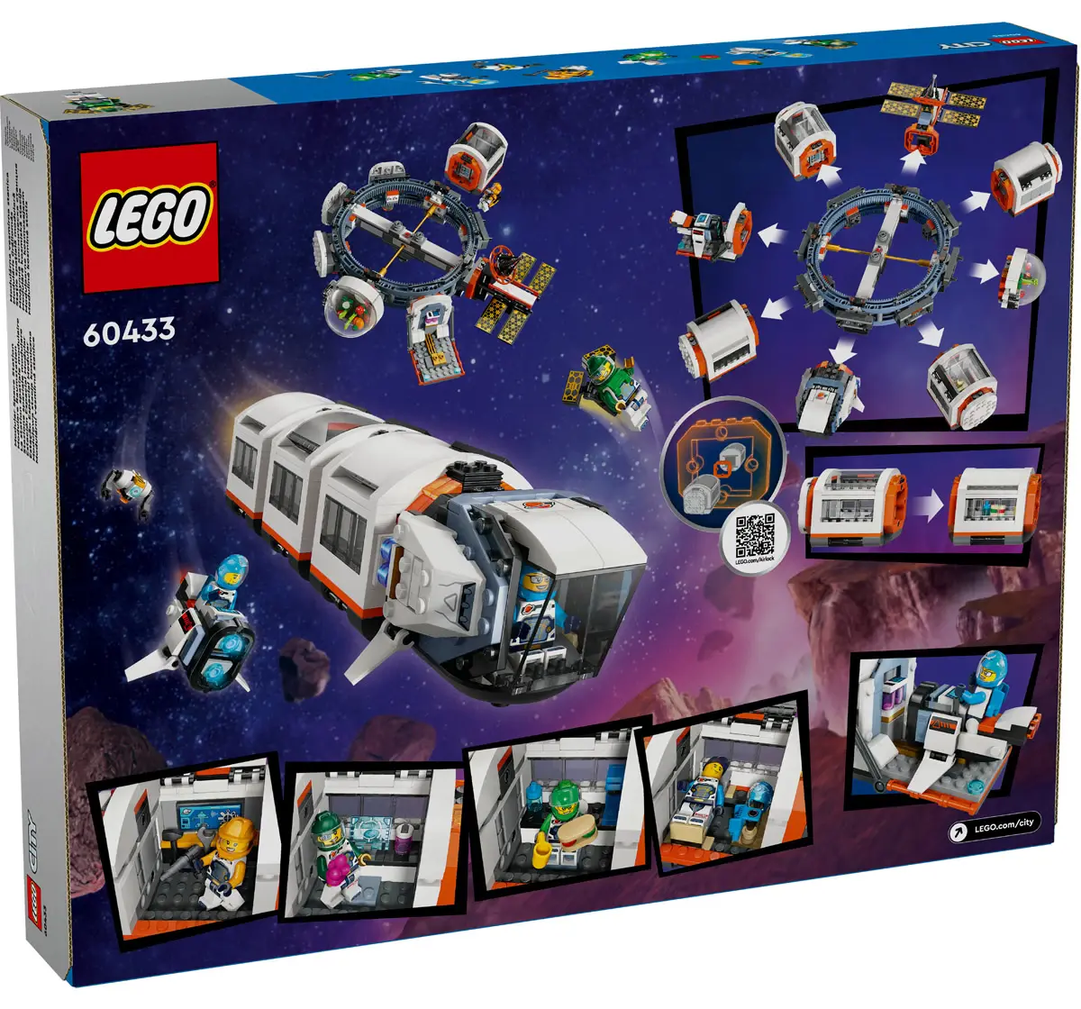 LEGO City Modular Space Station Building Toy 60433 Multicolour For Kids Ages 7Y+ (1097 Pieces) 