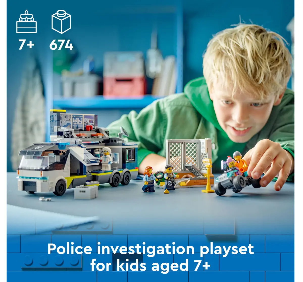 LEGO City Police Mobile Crime Lab Truck Toy 60418 Multicolour For Kids Ages 7Y+ (674 Pieces) 