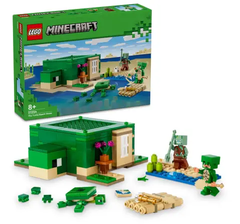 Lego Minecraft The Turtle Beach House Model 21254 Multicolour For Kids Ages 8Y+ (234 Pieces) 