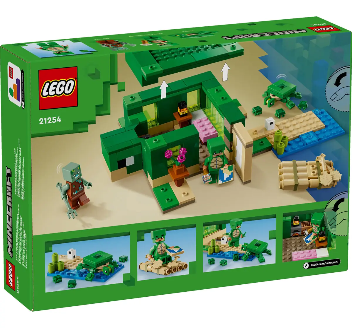 Lego Minecraft The Turtle Beach House Model 21254 Multicolour For Kids Ages 8Y+ (234 Pieces) 
