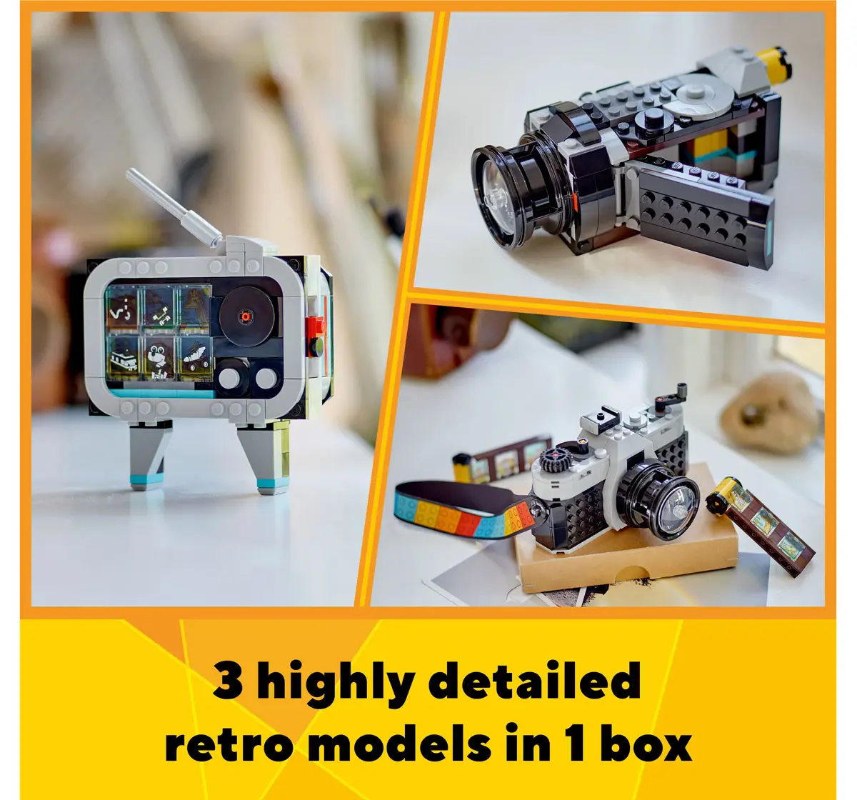 Lego Creator Retro Camera 3 In 1 Toy 31147 Multicolour For Kids Ages 8Y+ (261 Pieces) 