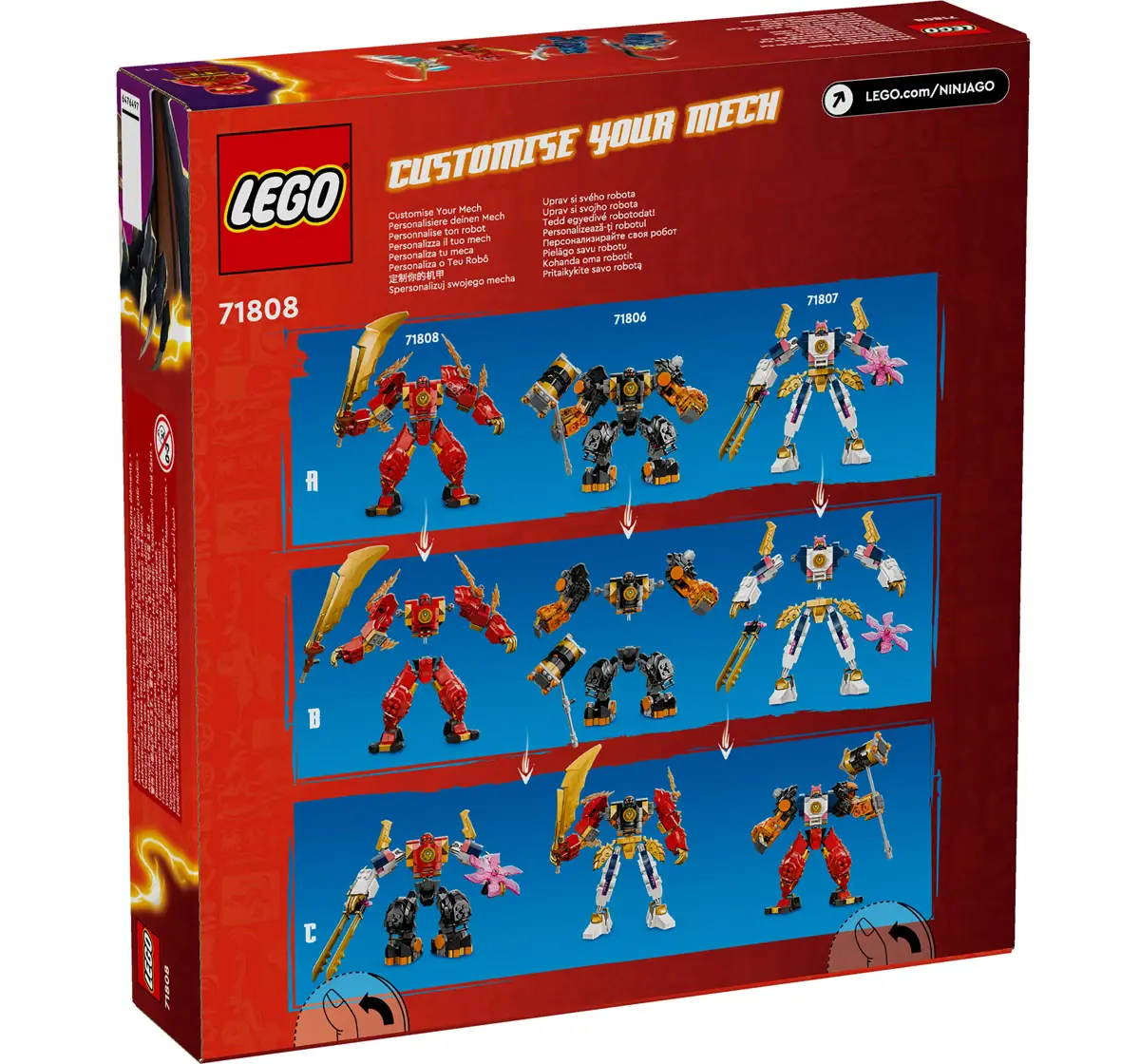 Lego Ninjago KaiS Elemental Fire Mech Toy 71808 Multicolour For Kids Ages 7Y+ (322 Pieces) 