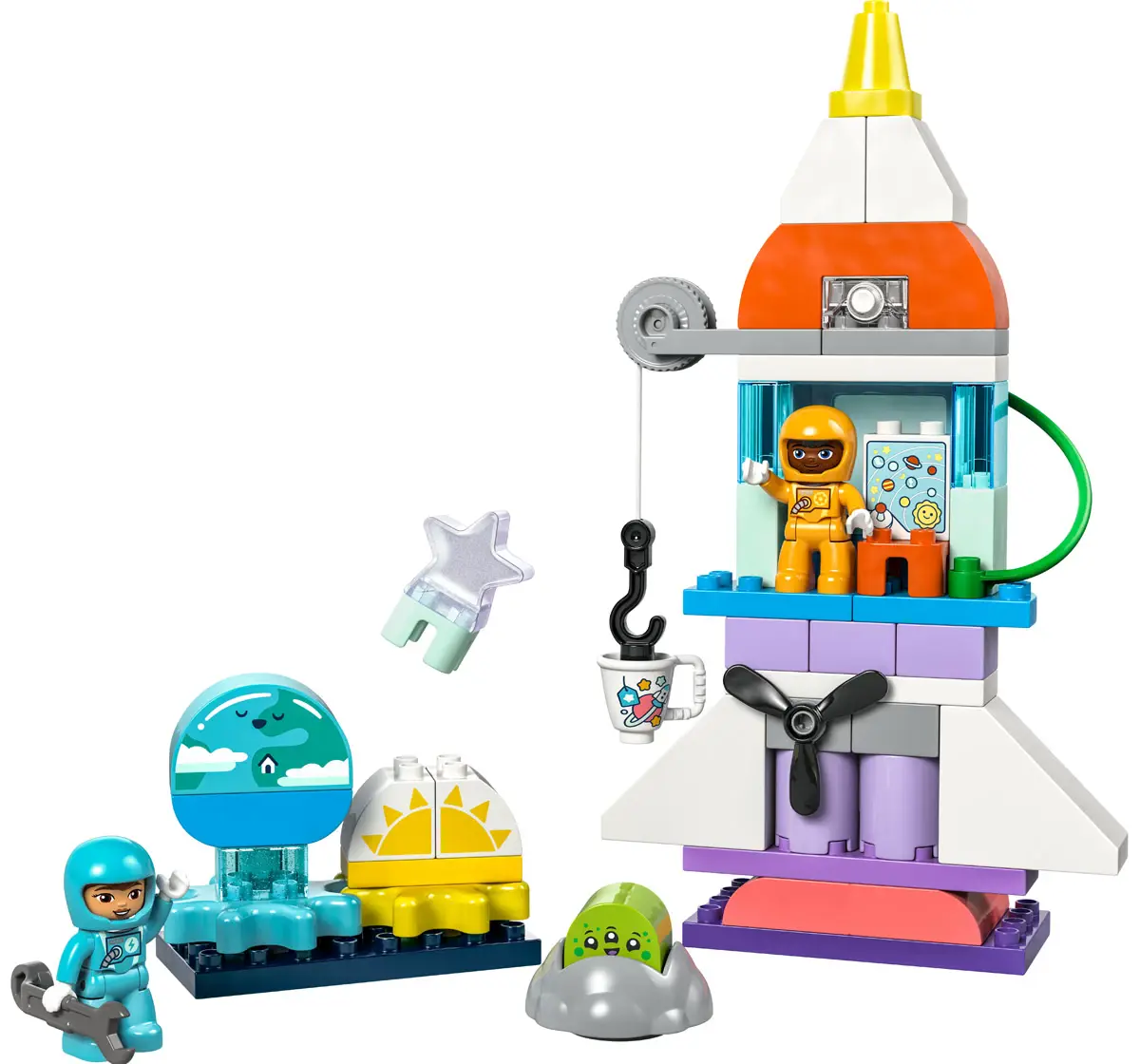 Lego Duplo 3In1 Space Shuttle Adventure Toy 10422 Multicolour For Kids Ages 3Y+ (58 Pieces) 