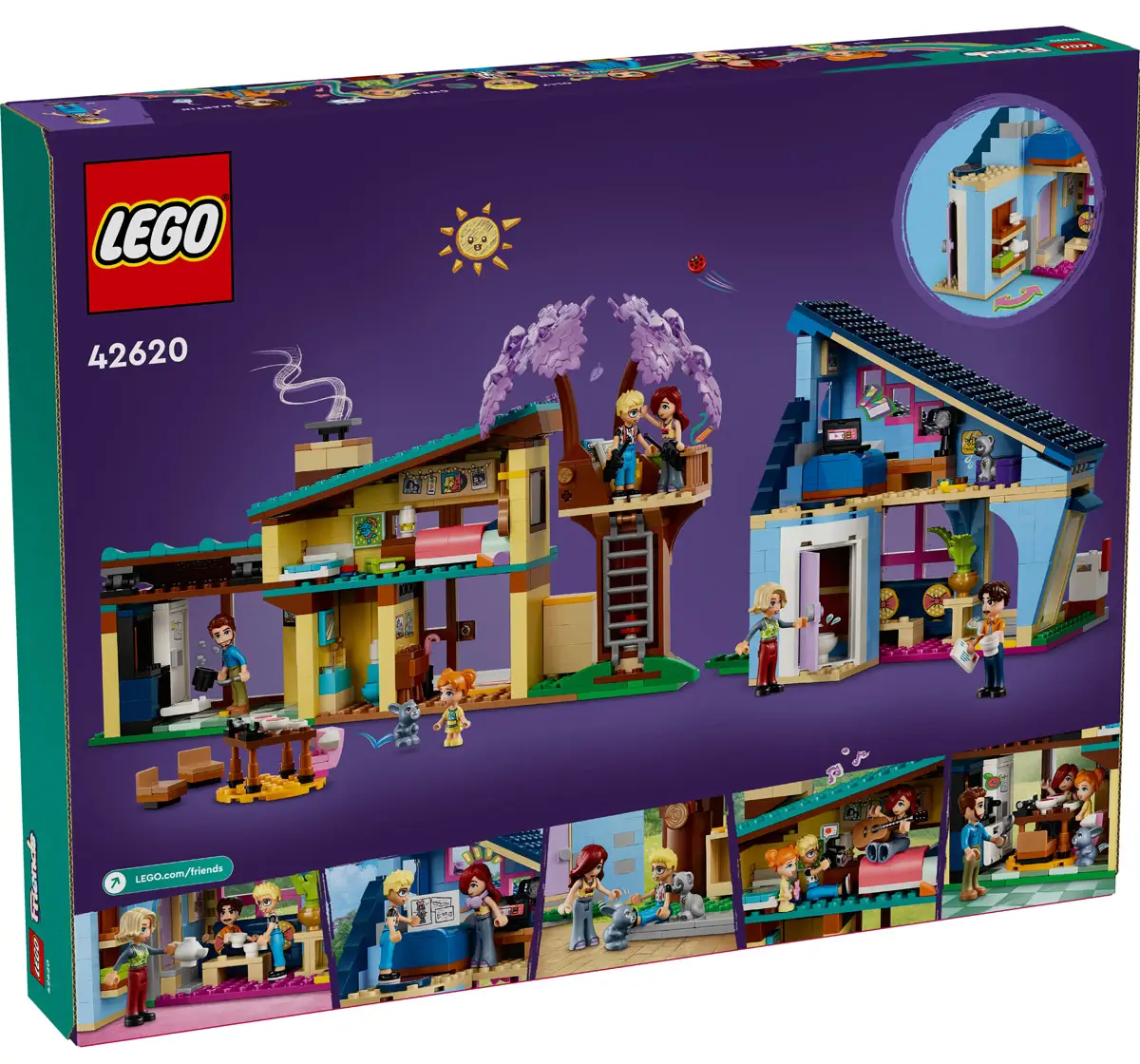 LEGO Friends Olly And Paisley'S Family Houses 42620 Multicolour For Kids Ages 7Y+ (1126 Pieces) 