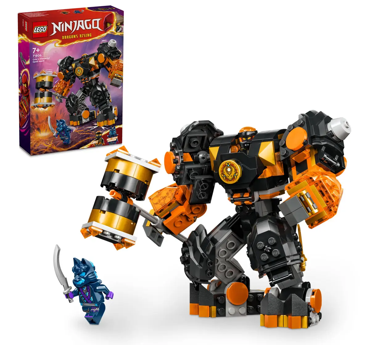 Lego Ninjago ColeS Elemental Earth Mech Toy 71806 Multicolour For Kids Ages 7Y+ (235 Pieces) 