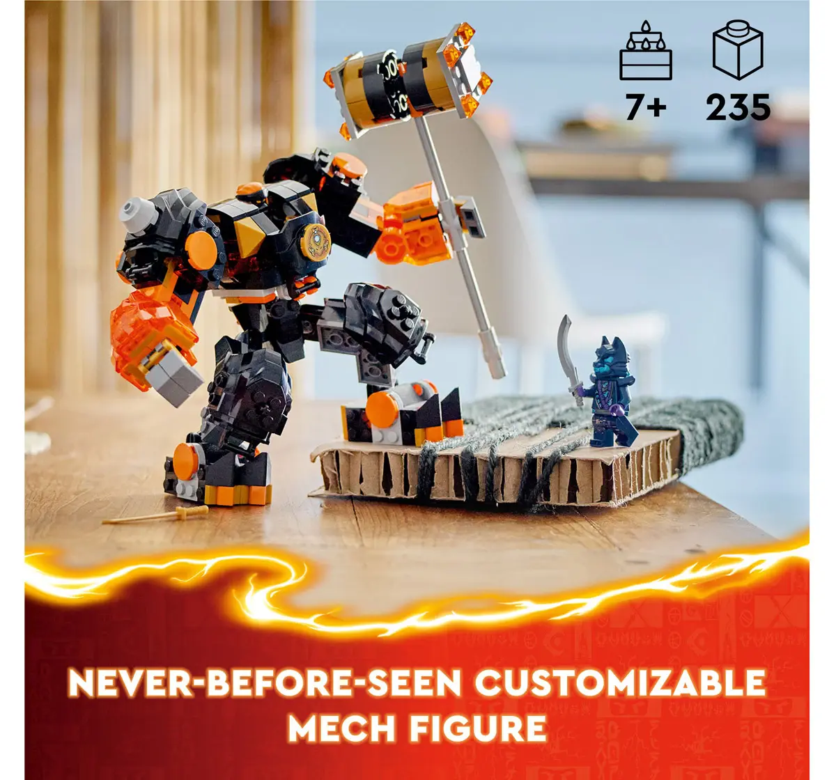 Lego Ninjago ColeS Elemental Earth Mech Toy 71806 Multicolour For Kids Ages 7Y+ (235 Pieces) 