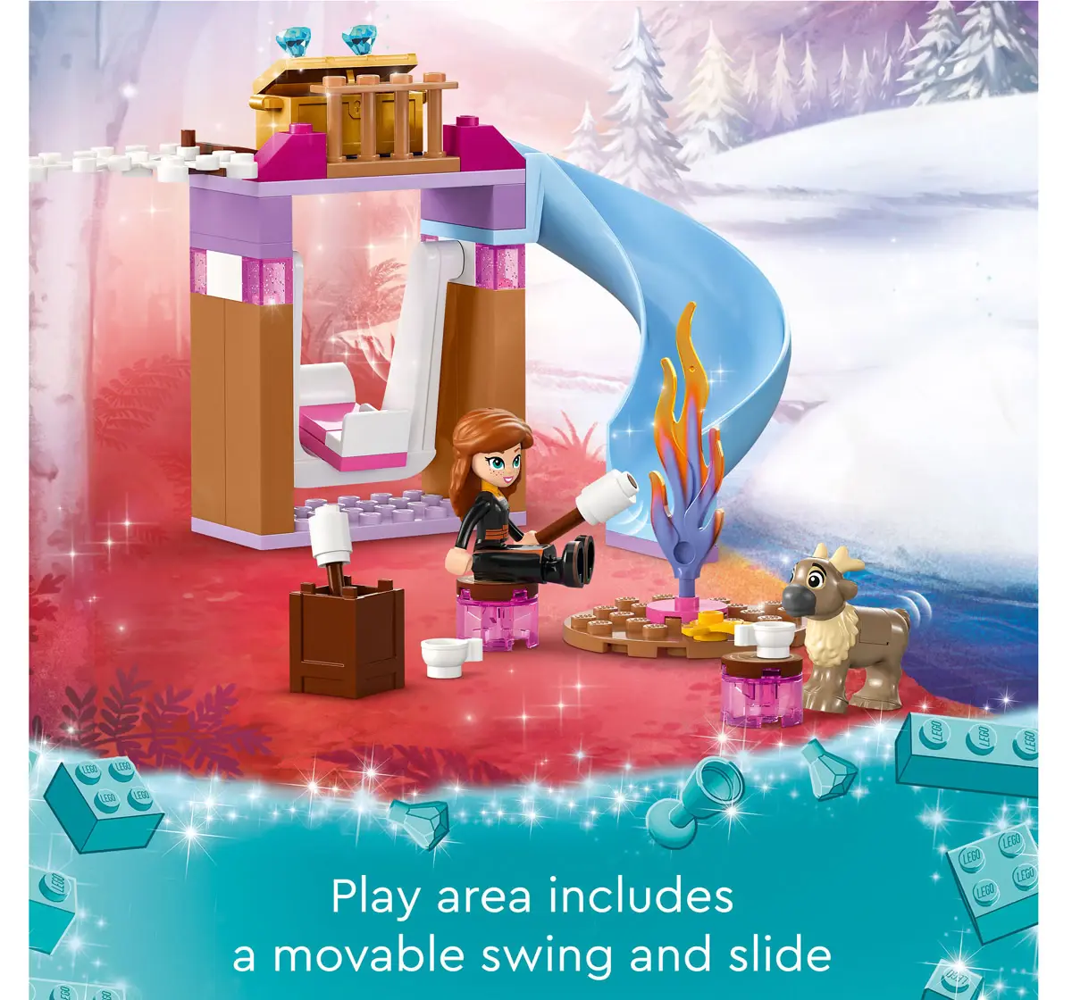Lego Disney Frozen ElsaS Frozen Castle 43238 Multicolour For Kids Ages 4Y+ (163 Pieces) 