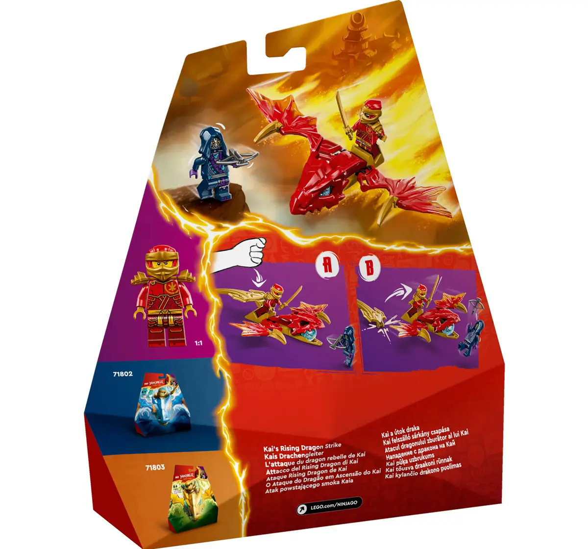 Lego Ninjago KaiS Rising Dragon Strike Toy 71801 Multicolour For Kids Ages 6Y+ (24 Pieces) 