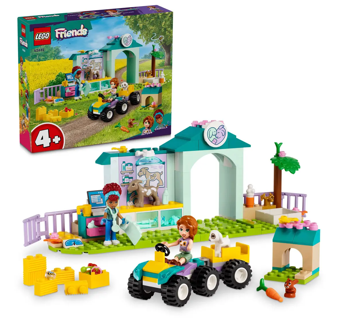 Lego Friends Farm Animal Vet Clinic Toy 42632 Multicolour For Kids Ages 4Y+ (161 Pieces) 