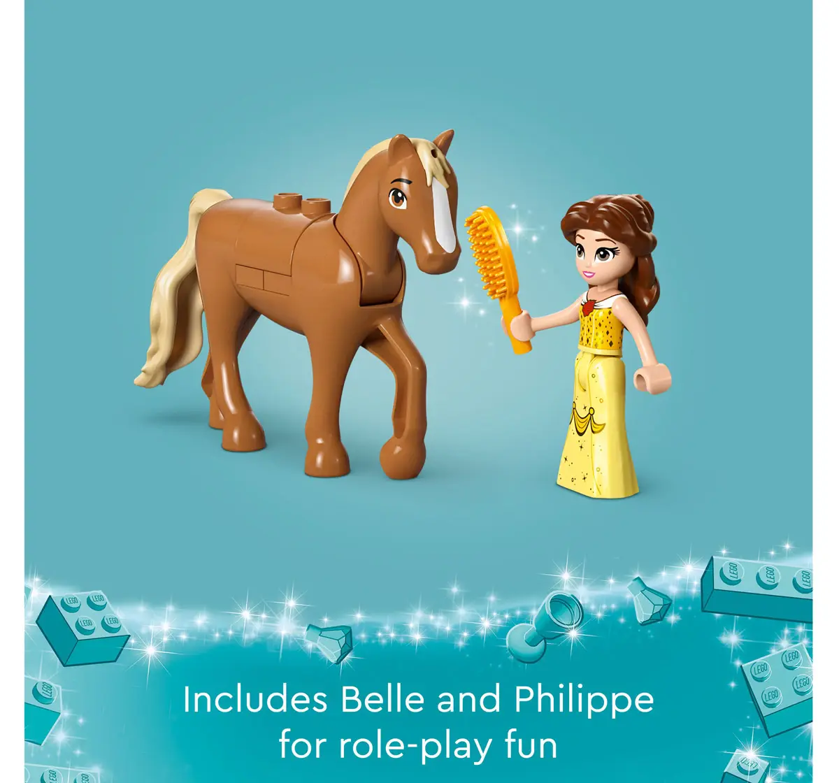 Lego Disney Princess BelleS Storytime Horse Carriage 43233 Multicolour For Kids Ages 5Y+ (62 Pieces) 