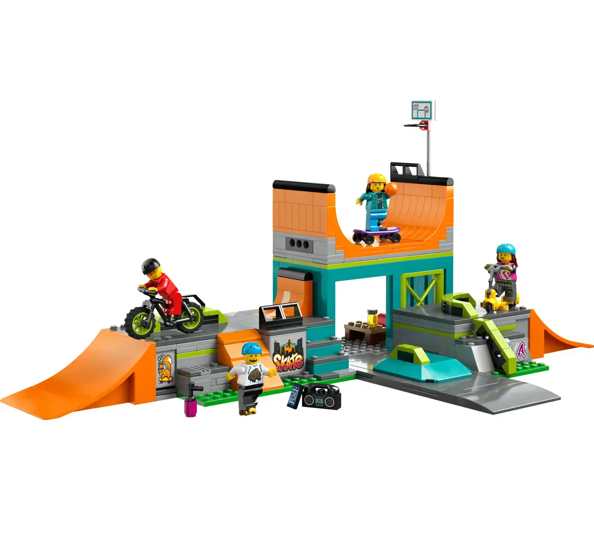 Lego City Street Skate Park 60364 Building Toy Set Multicolour For Kids Ages 6Y+ (454 Pieces)