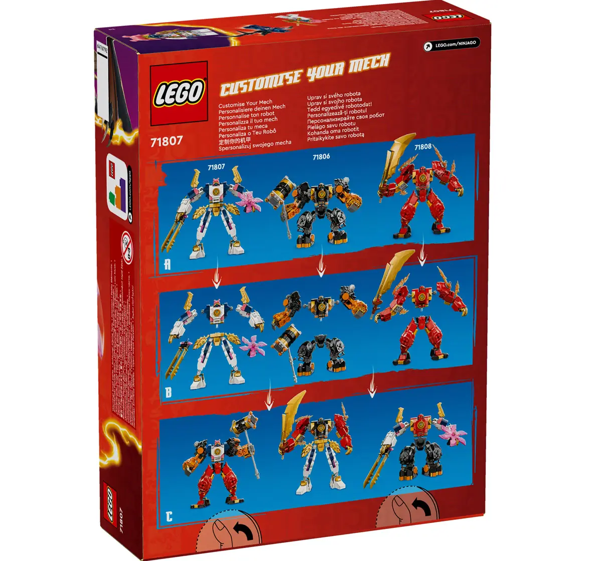 Lego Ninjago SoraS Elemental Tech Mech Toy 71807 Multicolour For Kids Ages 7Y+ (209 Pieces) 