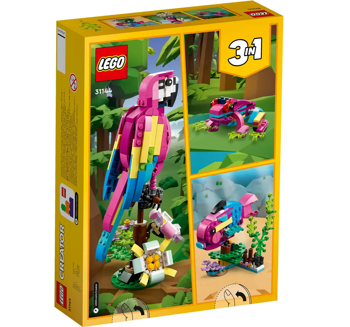 Lego Creator Exotic Pink Parrot 31144 Building Toy Set Multicolour For Kids Ages 7Y+ (253 Pieces)