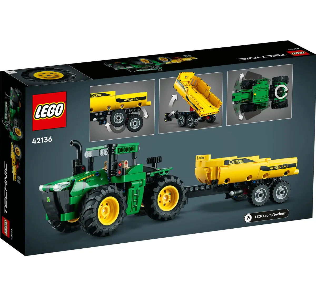 Lego Technic John Deere 9620R 4Wd Tractor Model Building Kit 42136 Multicolour For Kids Ages 8Y+ (390 Pieces)