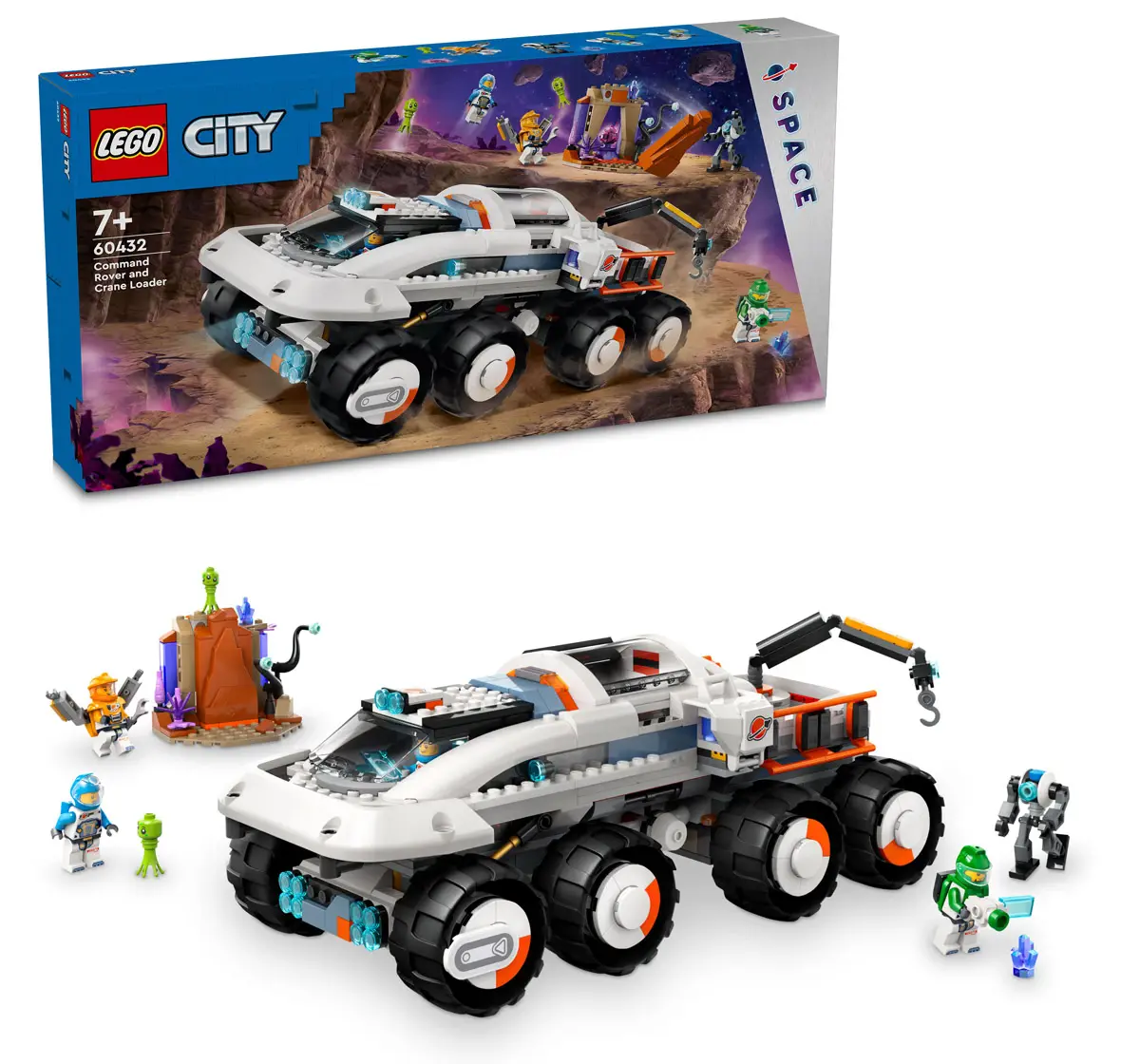 LEGO City Command Rover And Crane Loader Toy 60432 Multicolour For Kids Ages 7Y+ (758 Pieces) 