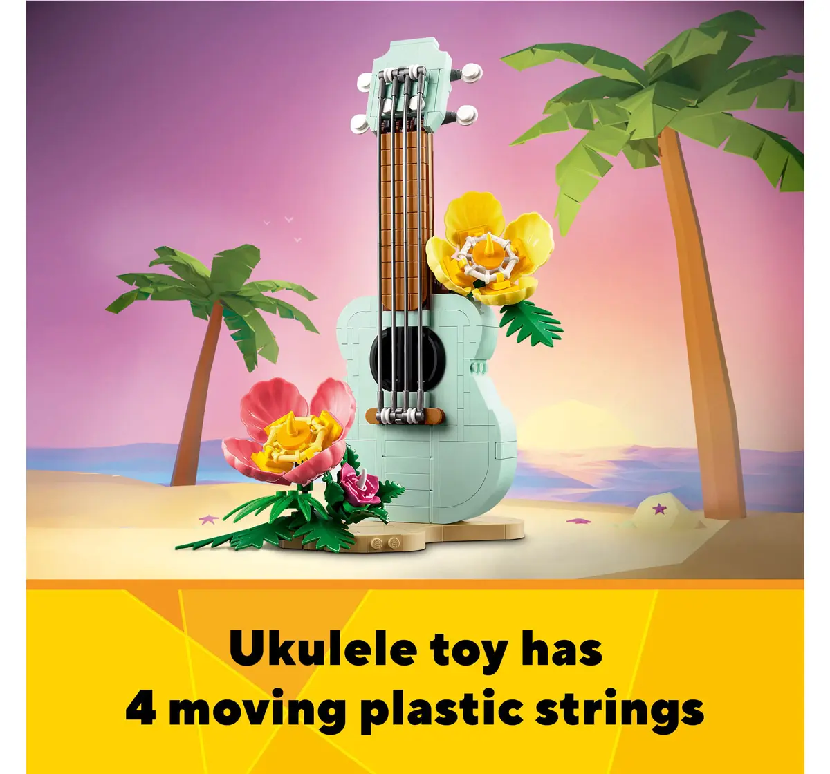Lego Creator Tropical Ukulele 3 In 1 Toy Set 31156 Multicolour For Kids Ages 8Y+ (387 Pieces)