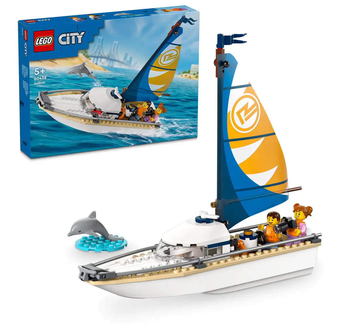 Lego City Sailboat Building Kit 60438 Multicolour For Kids Ages 5Y+ (102 Pieces) 