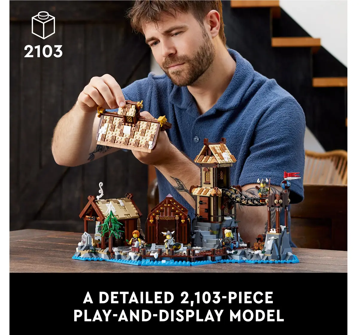Lego Ideas Viking Village 21343 Building Set For Adults Multicolour For Kids Ages 18Y+ (2,103 Pieces)