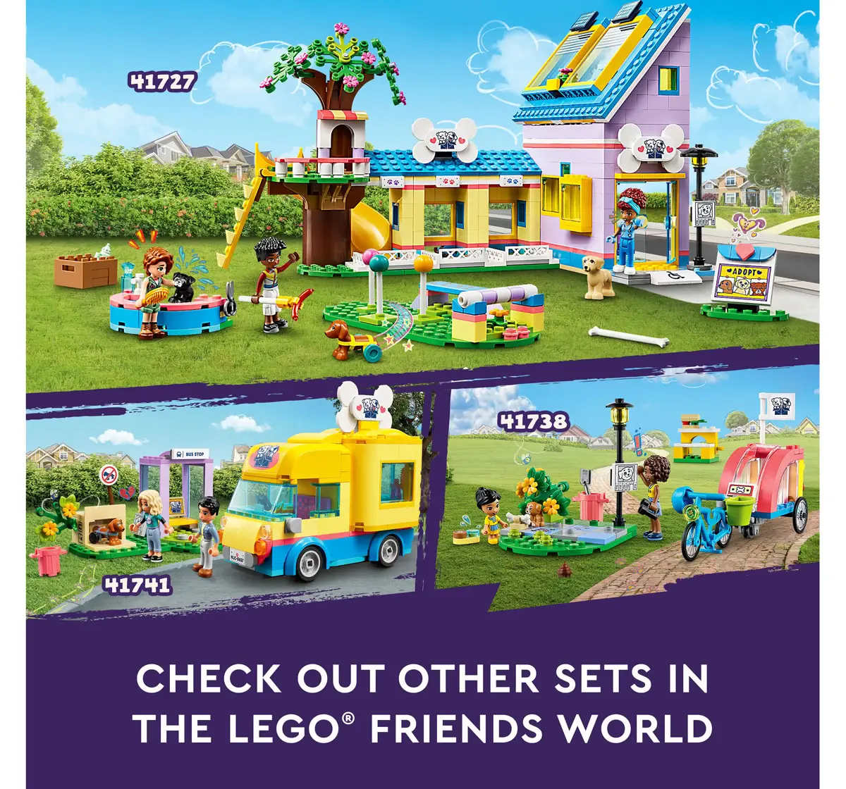Lego Friends Dog Rescue Center Building Toy Set 41727 Multicolour For Kids Ages 7Y+ (617 Pieces)