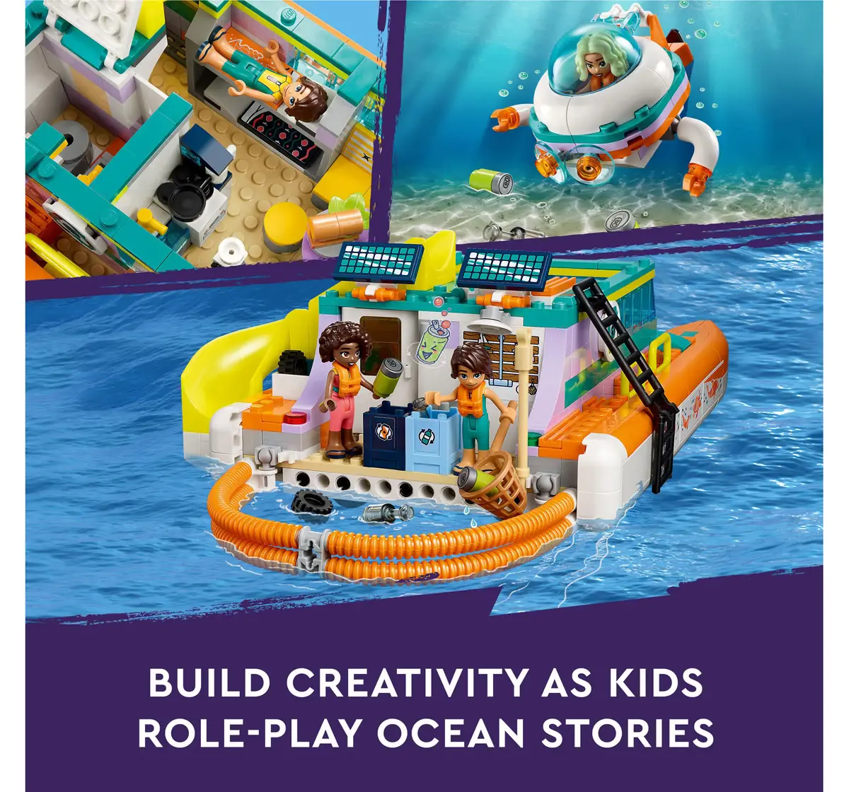 Lego Friends Sea Rescue Boat 41734 Building Toy Set Multicolour For Kids Ages 7Y+ (717 Pieces)