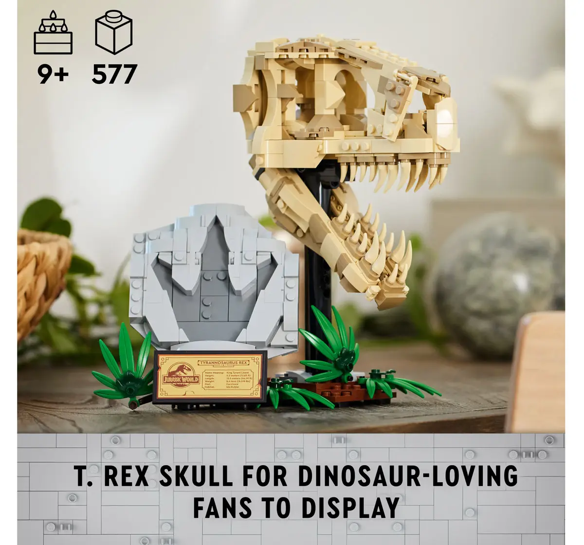 Lego Jurassic World Dinosaur Fossils: T. Rex Skull 76964 Multicolour For Kids Ages 9Y+ (577 Pieces) 