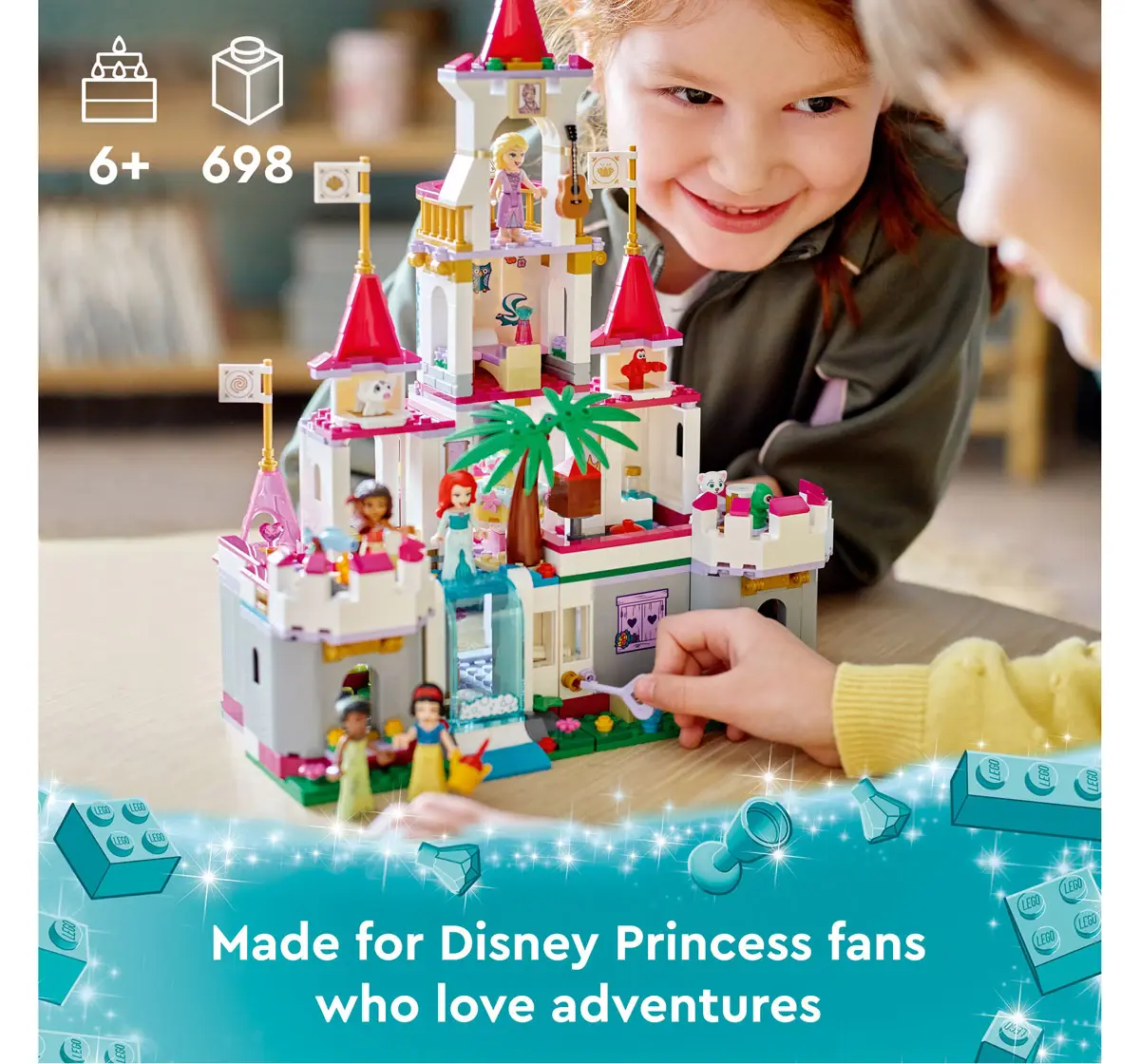 Lego Disney Princess Ultimate Adventure Castle 43205 Building Kit Multicolour For Kids Ages 6Y+ (698 Pieces)