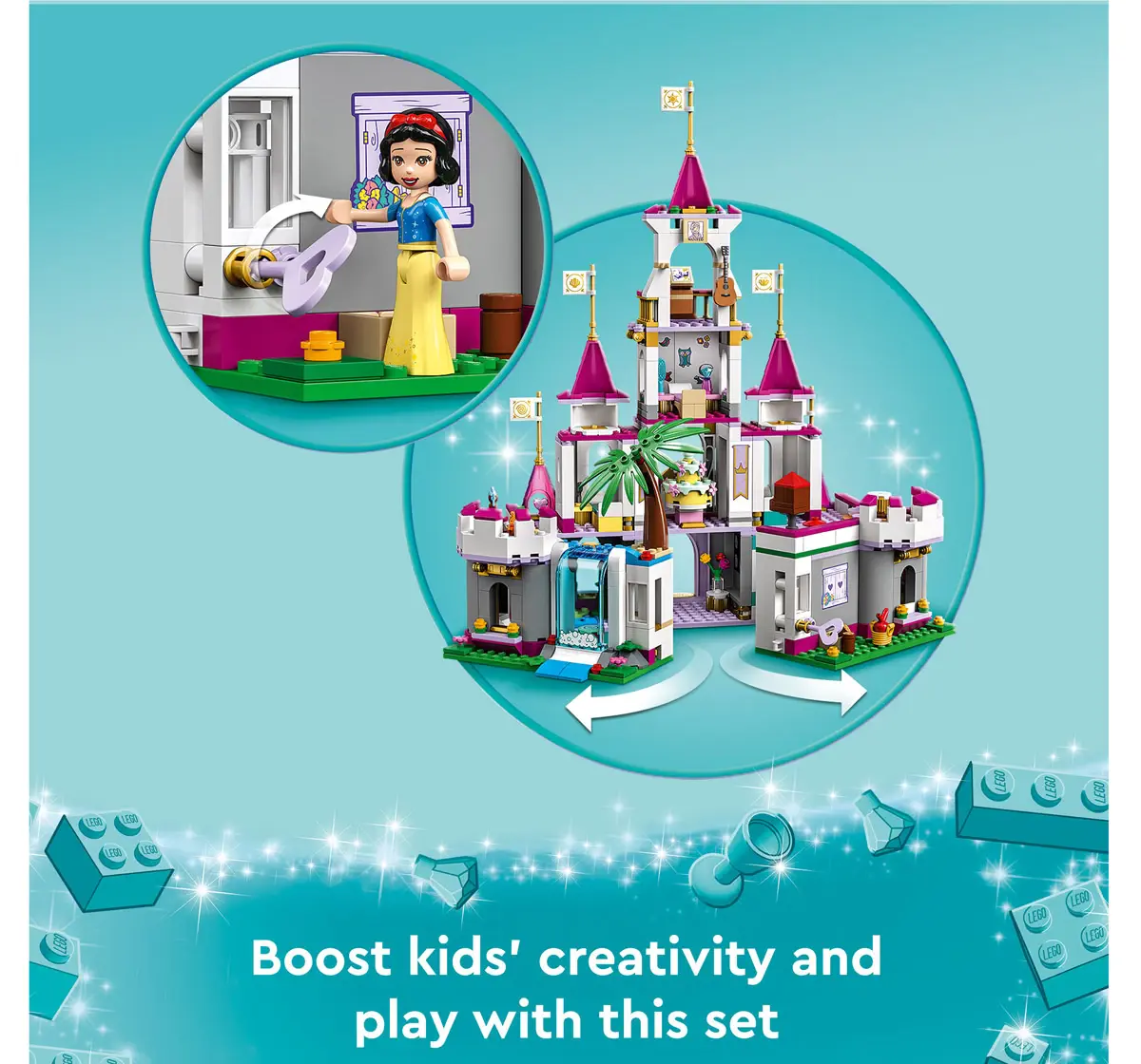 Lego Disney Princess Ultimate Adventure Castle 43205 Building Kit Multicolour For Kids Ages 6Y+ (698 Pieces)