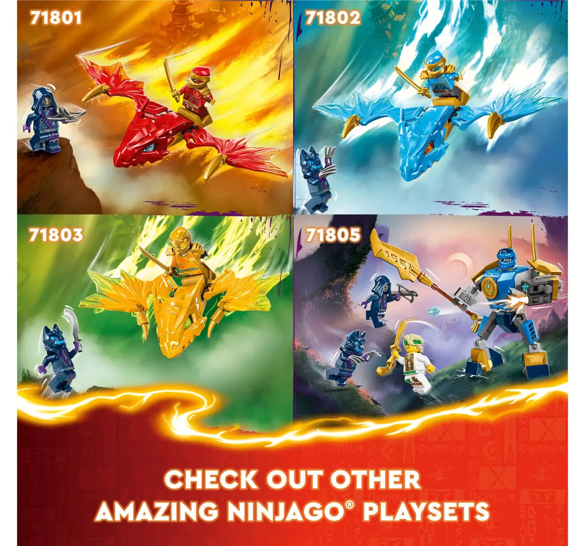 Lego Ninjago ArinS Battle Mech Ninja Toy Set 71804 Multicolour For Kids Ages 4Y+ (104 Pieces) 