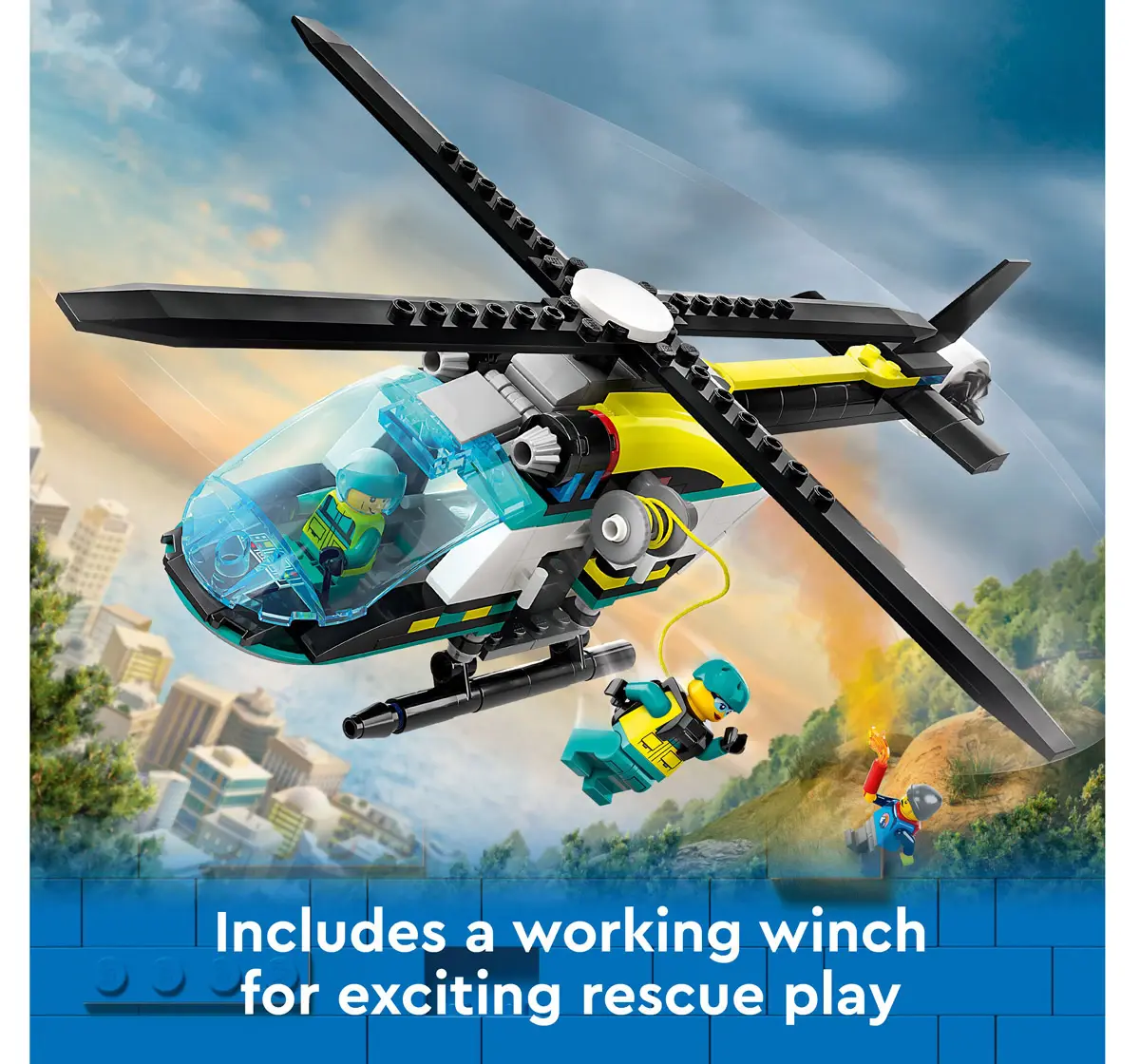 Lego City Emergency Rescue Helicopter Building Kit 60405 Multicolour For Kids Ages 6Y+ (226 Pieces)