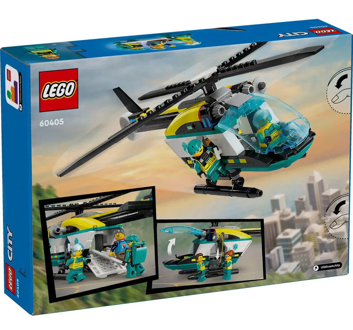 Lego City Emergency Rescue Helicopter Building Kit 60405 Multicolour For Kids Ages 6Y+ (226 Pieces)