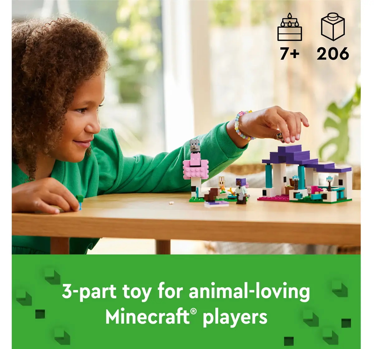Lego Minecraft The Animal Sanctuary Set 21253 Multicolour For Kids Ages 7Y+ (206 Pieces) 