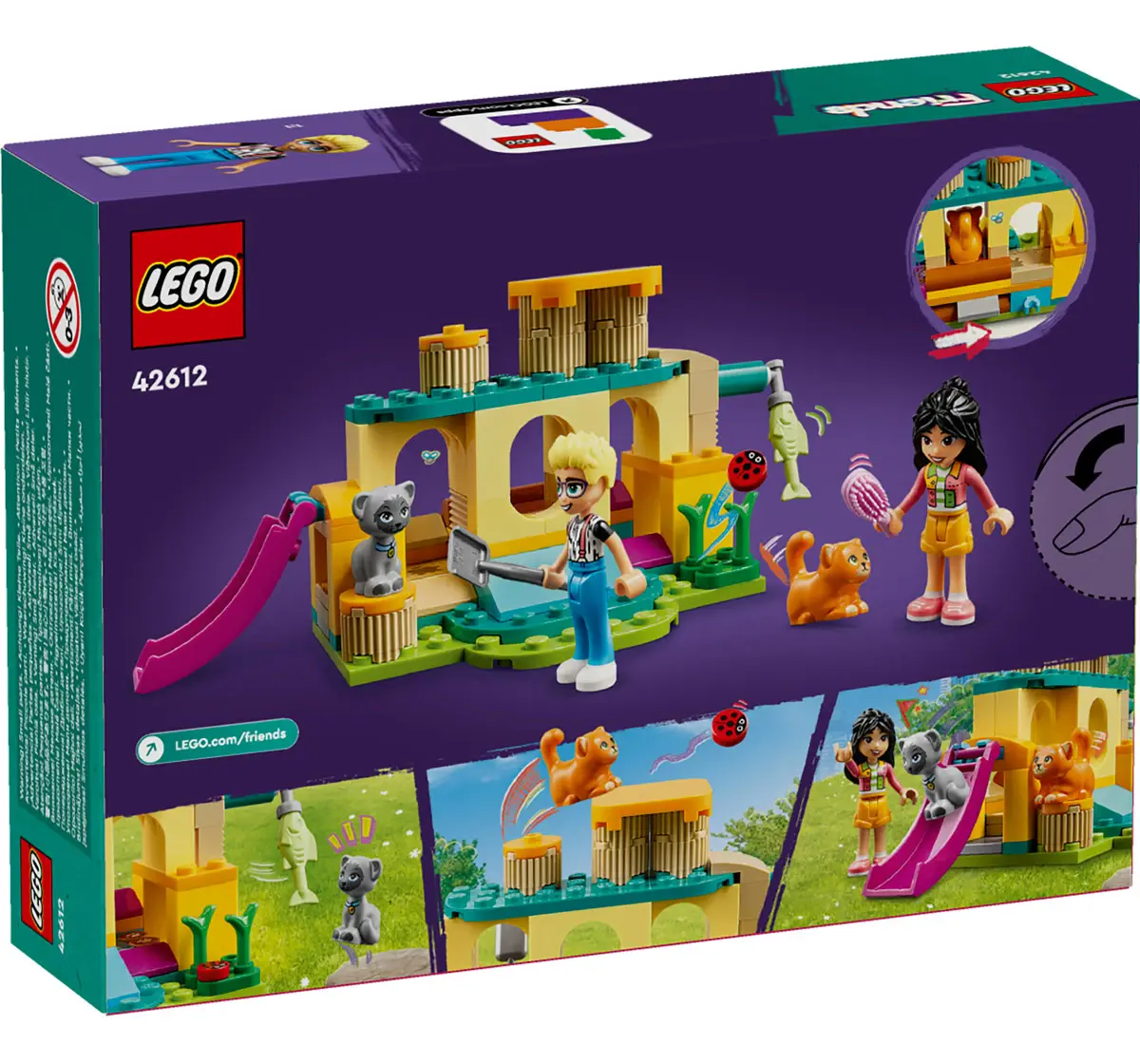 Lego Friends Cat Playground Adventure Set 42612 Multicolour For Kids Ages 5Y+ (87 Pieces) 