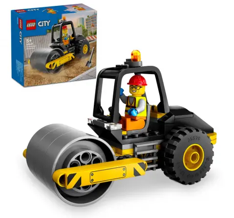Lego City Construction Steamroller Toy 60401 Multicolour For Kids Ages 5Y+ (78 Pieces)