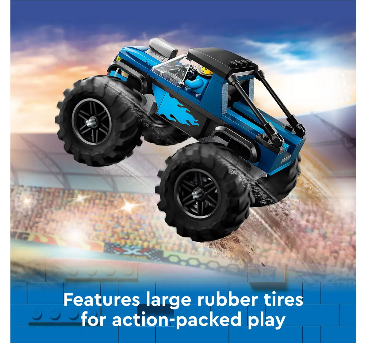 Lego City Blue Monster Truck Off-Road Toy 60402 Multicolour For Kids Ages 5Y+ (148 Pieces)