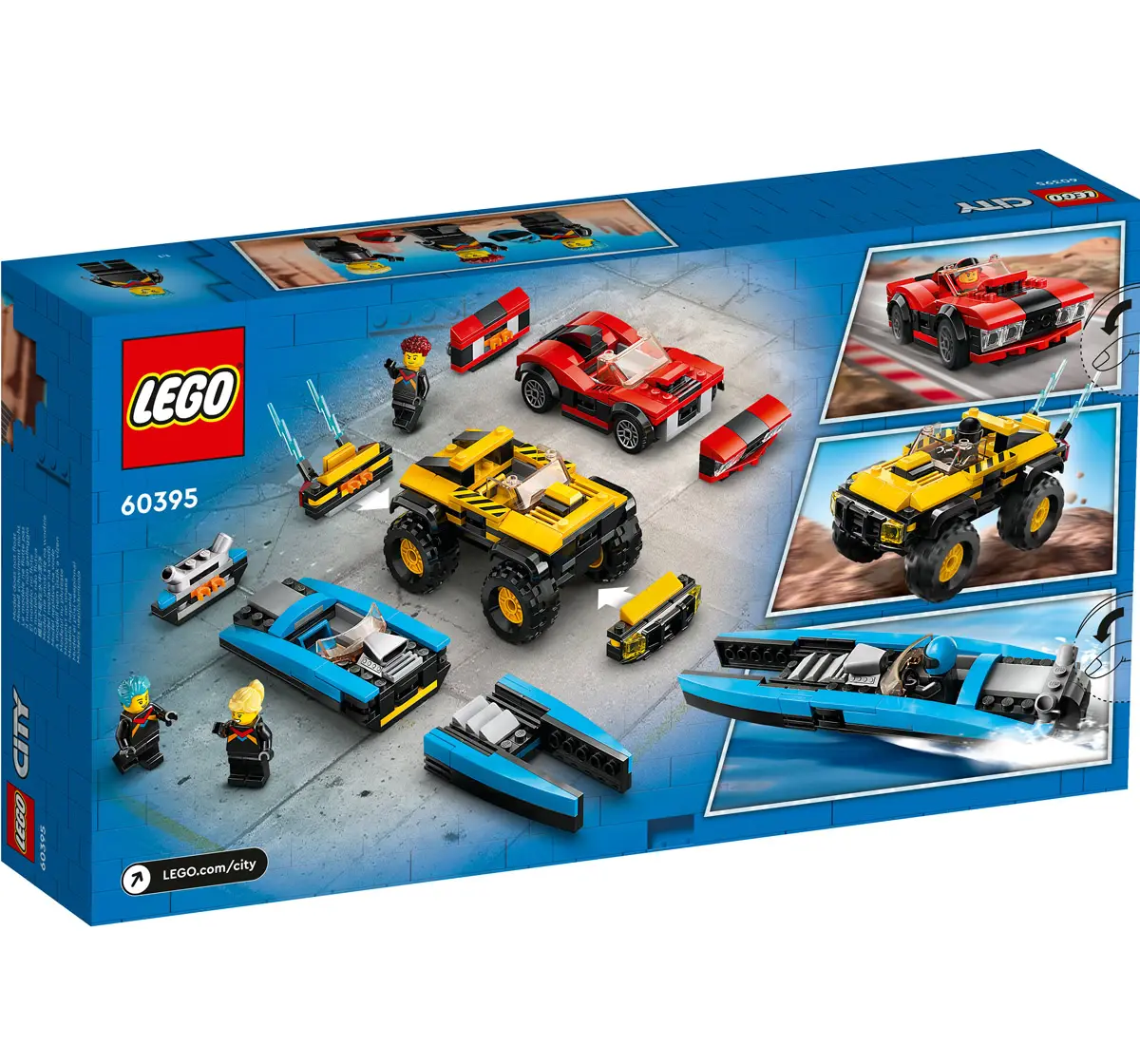 Lego City Combo Race Pack 60395 Building Toy Set Multicolour For Kids Ages 6Y+ (362 Pieces)