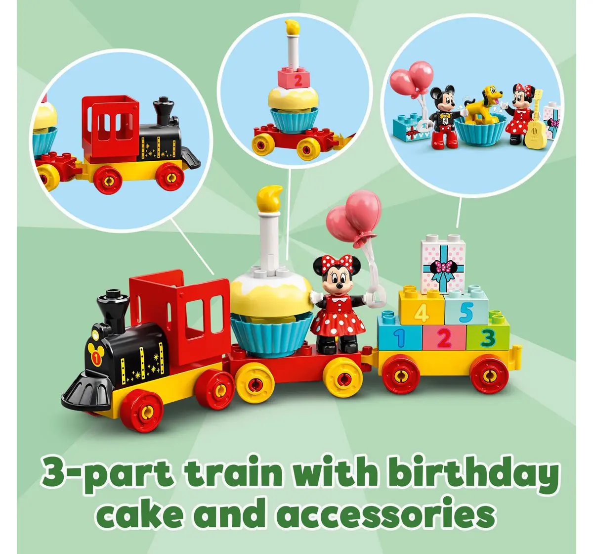 Lego Duplo Disney Mickey & Minnie Birthday Train 10941 Building Toy Multicolour For Kids Ages 2Y+ (22 Pieces)