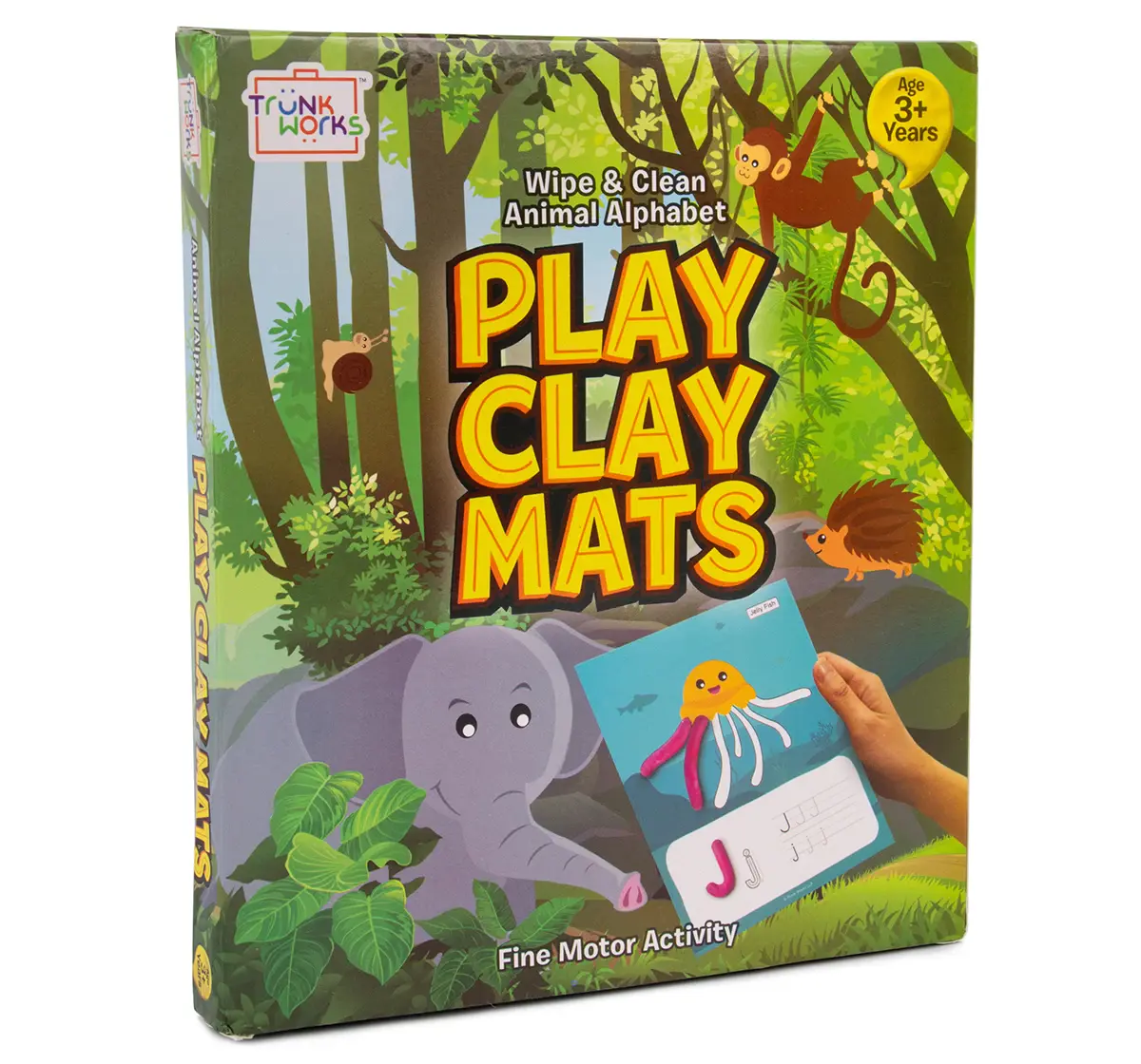 Trunk Works Animal Alphabet PlayClay Mats, 3Y+