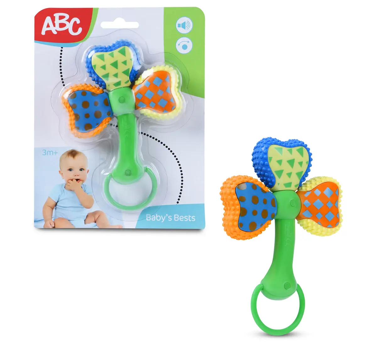 ABC Twist & Rattle Teether Multicolour, 3M+