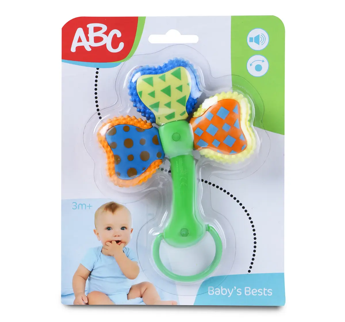 ABC Twist & Rattle Teether Multicolour, 3M+