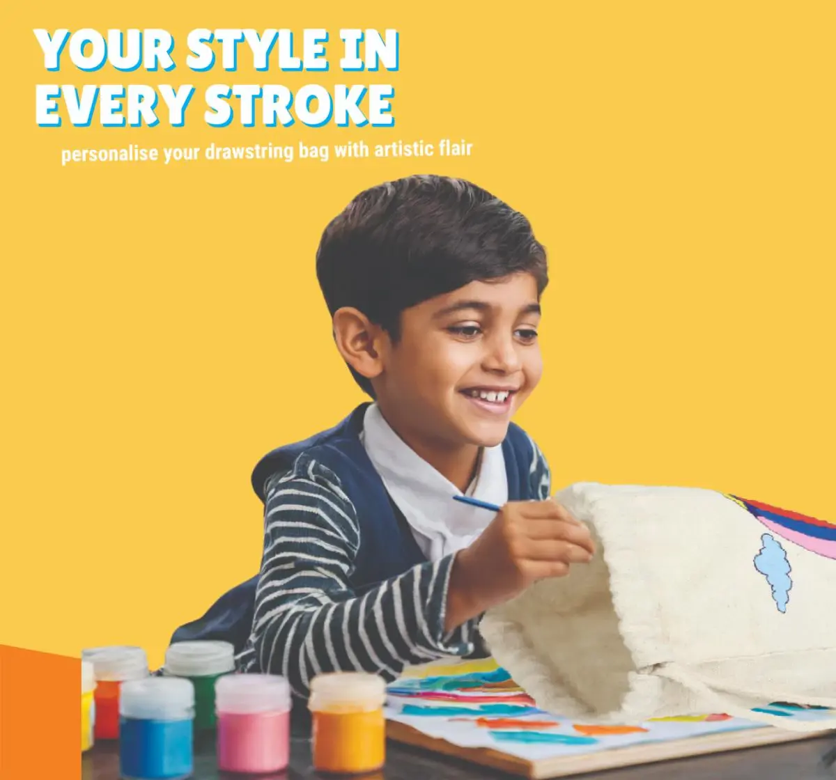 Buy Kalakaram Paint Your Own Drawstring Bag, Animal Theme Canvas