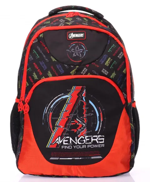 Striders 16 inches Avengers School Bag A Playful Companion for School Days Multicolour, 6Y+