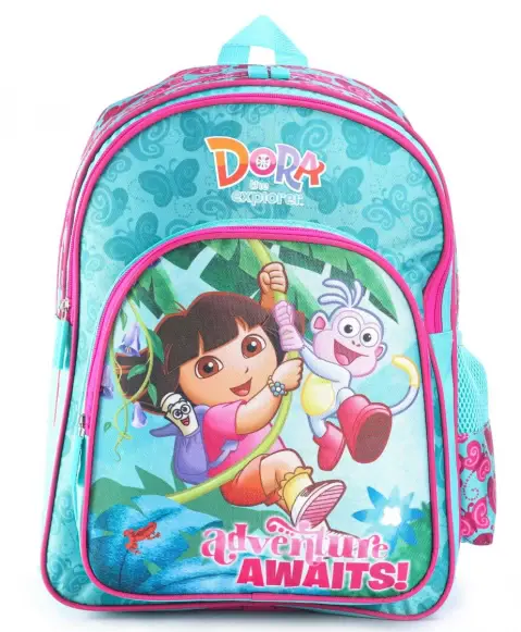 Striders 16 inches Dora the Explorer-Inspired School Bag for Young Adventurers Multicolour For Kids Ages 6Y+