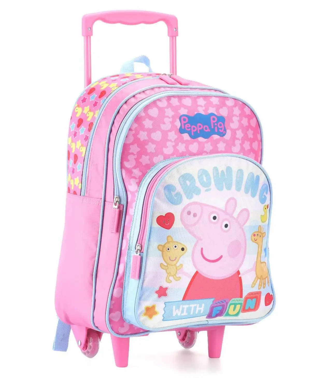 Striders 16 inches Peppa Pig-Inspired School Trolley Bag for Little Explorers Multicolor For Kids Ages 6Y+