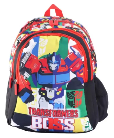 Striders 16 inches Transformers School Bag Roll Out to School in Transformers Fashion Multicolour For Kids Ages 6Y+
