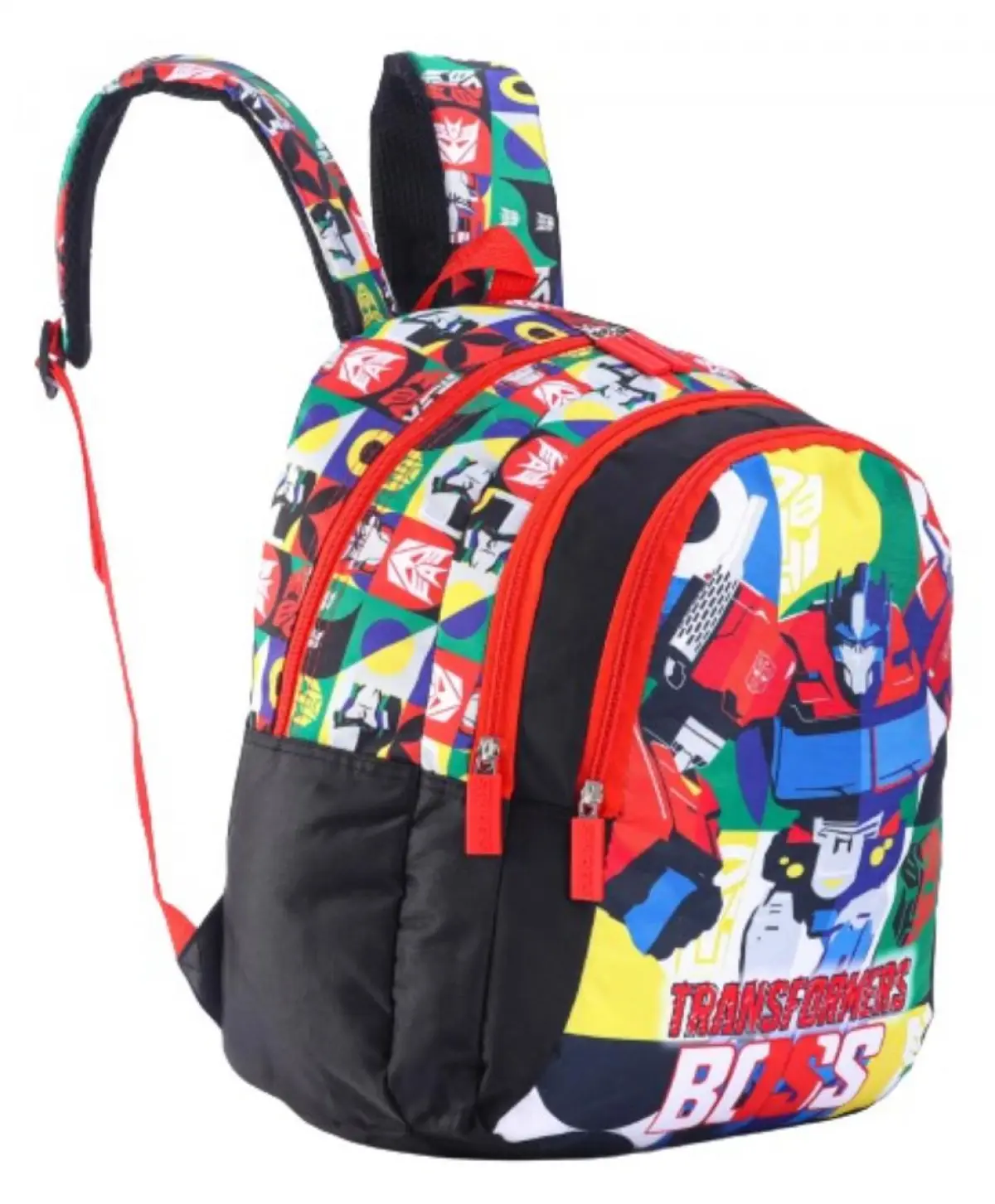 Striders 16 inches Transformers School Bag Roll Out to School in Transformers Fashion Multicolour For Kids Ages 6Y+